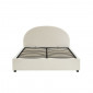 Lit coffre OLAF tissu bouclettes écru 160x200 sommier inclus|Lit Adulte|Baita Home