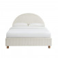 Lit coffre TAIJO velours cotelé écru 140x190 sommier inclus|Lit Adulte|Baita Home