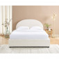 Lit coffre OLAF tissu bouclettes écru 140x190 sommier inclus|Lit Adulte|Baita Home