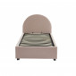 Lit coffre OLAF tissu bouclette rose 90x190 sommier inclus|Lit Adulte|Baita Home