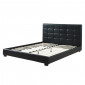 Lit AMSTERDAM simili noir 140x190 sommier inclus|Lit Adulte|Baita Home