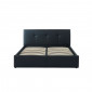Lit coffre SEGURO simili noir 160x200 sommier inclus|Lit Adulte|Baita Home