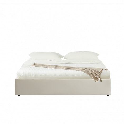 Lit coffre SAKURA velours beige crème 180x200 sommier inclus|Lit Adulte|Baita Home
