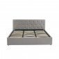 Lit coffre BAHIA tissu gris 180x200 sommier inclus|Lit Adulte|Baita Home