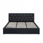 Lit coffre BAHIA simili noir 180x200 sommier inclus|Lit Adulte|Baita Home