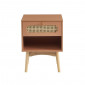 Table de chevet SIXTINE terracotta et cannage rotin 40cm|Chevet|Baita Home