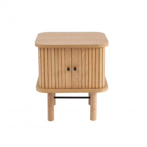 Table de chevet ERNEST frêne portes tambour|Chevet|Baita Home
