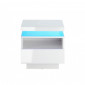 Table de chevet à LED COSMOS Laqué blanc brillant 40cm|Chevet|Baita Home