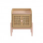Table de chevet PABLO rose et cannage rotin 1 tiroir|Chevet|Baita Home