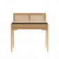 Bureau PABLO cannage rotin et effet bois 1 tiroir|Bureau|Baita Home