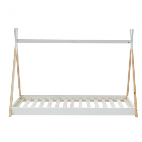 Lit enfant tipi TINY pin blanc 90x190 sommier inclus|Lit|Baita Home