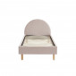 Lit enfant MAGNUS velours côtelé rose poudré 90x190 sommier inclus|Lit|Baita Home