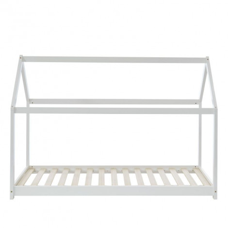Lit enfant cabane TINY pin blanc 90x190 sommier inclus|Lit|Baita Home