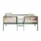 Lit enfant surélevé LOU pin massif vert 90x190|Lit|Baita Home