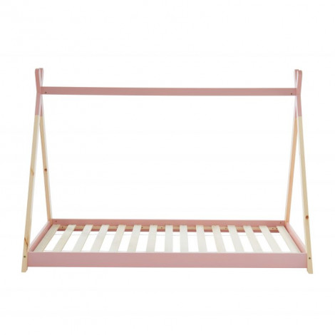 Lit enfant tipi TINY pin rose 90x190 sommier inclus|Lit|Baita Home