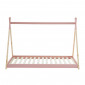 Lit enfant tipi TINY pin rose 90x190 sommier inclus|Lit|Baita Home