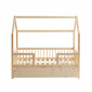 Lit cabane avec barrières TINY pin massif 70x140 sommier + tiroir inclus|Lit|Baita Home