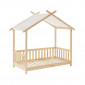 Lit tente TINY pin massif 70x140 sommier et barrières inclus|Lit|Baita Home