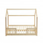 Lit cabane avec barrières TINY pin massif 70x140 sommier inclus|Lit|Baita Home
