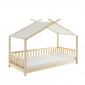 Lit tente TINY pin massif 90x190 sommier et barrières inclus|Lit|Baita Home