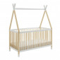 Lit bébé TIPI pin et blanc 70x140 sommier inclus|Lit|Baita Home