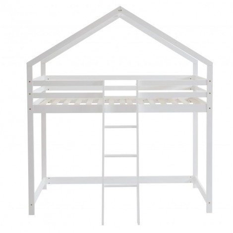 Lit mezzanine TINY pin blanc 90x190 sommier inclus|Lit|Baita Home