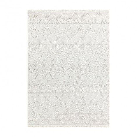 Tapis KUTA crème motif géométrique 80x150 cm|Tapis|Baita Home