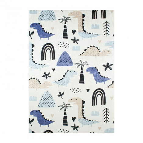 Tapis NOE bleu motif dinosaures 160x230 cm|Tapis|Baita Home