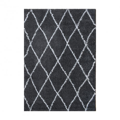 Tapis THEA anthracite motif losange 200x280 cm|Tapis|Baita Home
