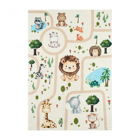 Tapis NOE beige motif animaux 80x150 cm|Tapis|Baita Home