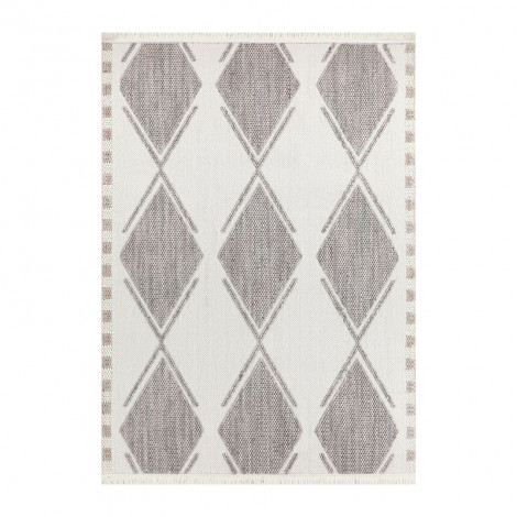 Tapis KUTA crème motif losange 80x150 cm|Tapis|Baita Home
