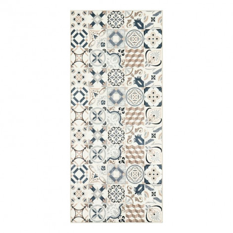 Tapis de cuisine YARA marron motif carreaux de ciment 50x100 cm|Tapis|Baita Home