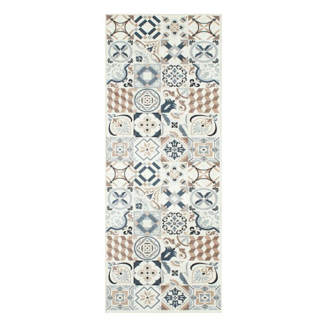 Tapis de cuisine YARA marron motif carreaux de ciment 70x180cm|Tapis|Baita Home