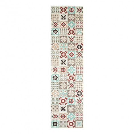 Tapis de cuisine YARA multi couleurs motif carreaux de ciment 80x300cm|Tapis|Baita Home