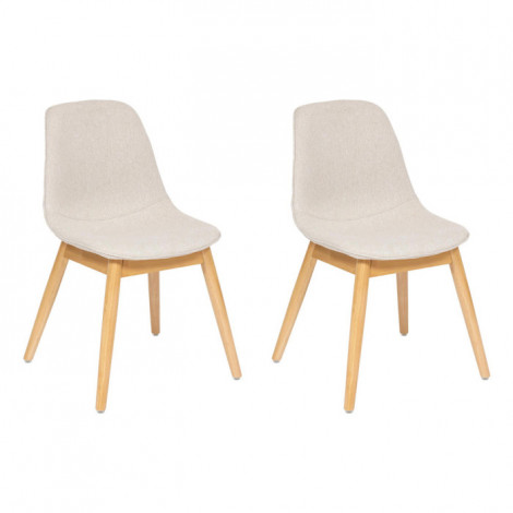 Lot de 2 Chaises en Tissu "Ayati" 86cm Beige|Chaise|Paris Prix