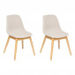Lot de 2 Chaises en Tissu "Ayati" 86cm Beige|Chaise|Paris Prix