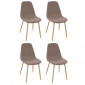 Lot de 4 Chaises Design "Roka" 85cm Taupe|Chaise|Paris Prix