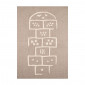 Tapis MALO beige motif marelle 80x150 cm|Tapis|Baita Home