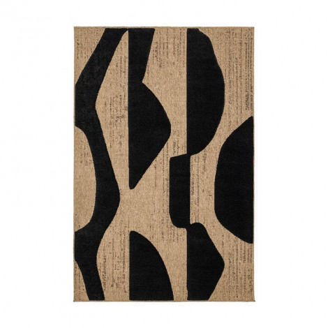 Tapis PIA noir motif abstrait 80x150 cm|Tapis|Baita Home