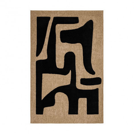 Tapis PIA noir motif contemporain 200x290 cm|Tapis|Baita Home