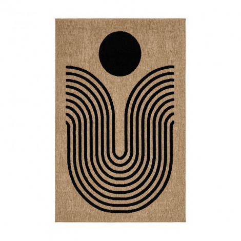 Tapis PIA noir motif géométrique 80x150 cm|Tapis|Baita Home