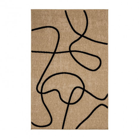 Tapis PIA noir motif linéaire 200x290 cm|Tapis|Baita Home