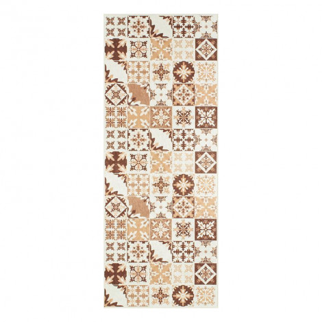 Tapis de cuisine YARA orange motif carreaux de ciment 70x180cm|Tapis|Baita Home