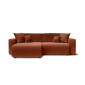 Canapé d'angle LEO convertible velours côtelé terracotta 4 places|Canape|Baita Home