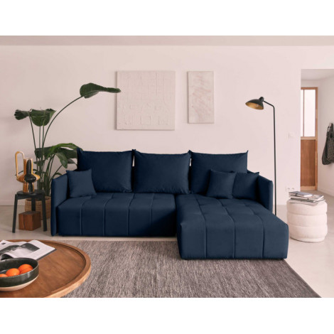 Petra - canapé d'angle réversible - convertible avec coffre - 4 places - en velours|Canape|BestMobilier