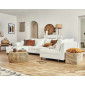 Rune - canapé panoramique d'angle droit - 7 places - en tissu bouclette|Canape|BestMobilier