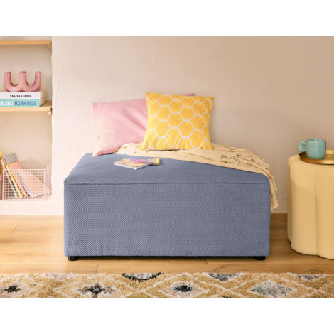 Topaze - pouf - en velours texturé|Banquettes / Bancs / Poufs|BestMobilier