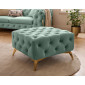 Camden - pouf chesterfield en velours - pieds en métal doré|Banquettes / Bancs / Poufs|BestMobilier