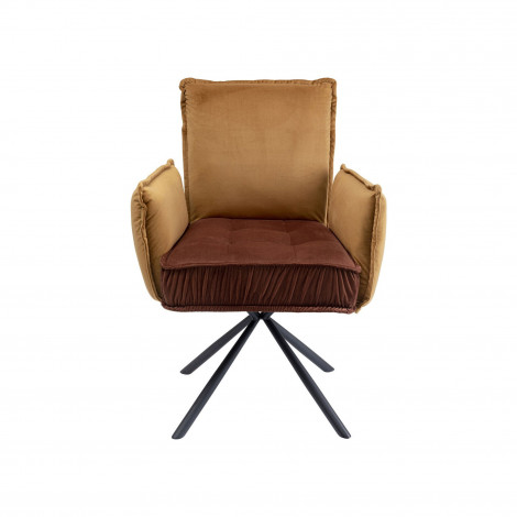 Chaise avec accoudoirs Chelsea marron Kare Design|Chaise|Kare