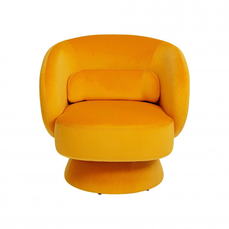 Fauteuil pivotant Orion velours jaune Kare Design|Fauteuil / Chauffeuse|Kare